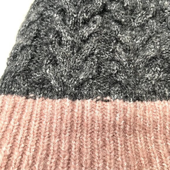 Pistil Cable Knit Beanie Pom Pom Winter Hat Gray Purple Cream Womens Soft Gift - Picture 4 of 8